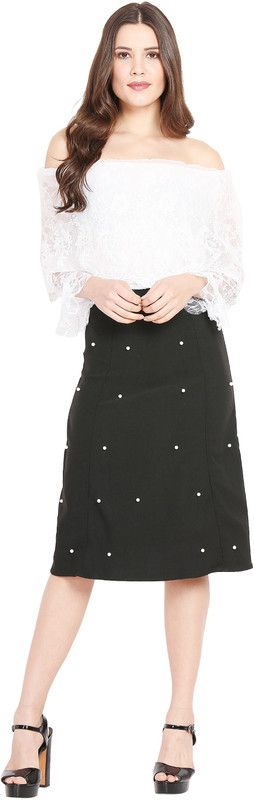 Party Cold Shoulder Sleeves Solid Women White Top