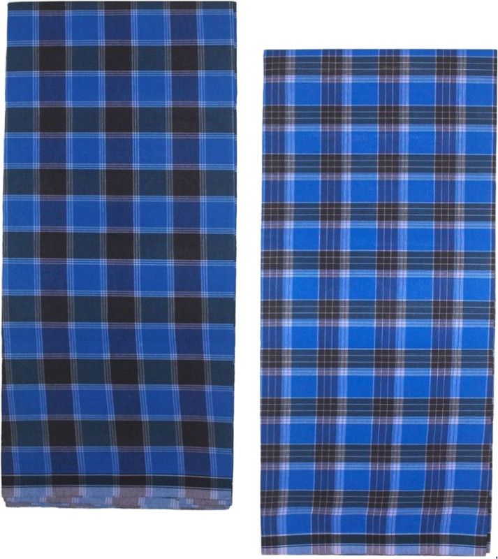 Mr.Lungi Checkered Blue Lungi