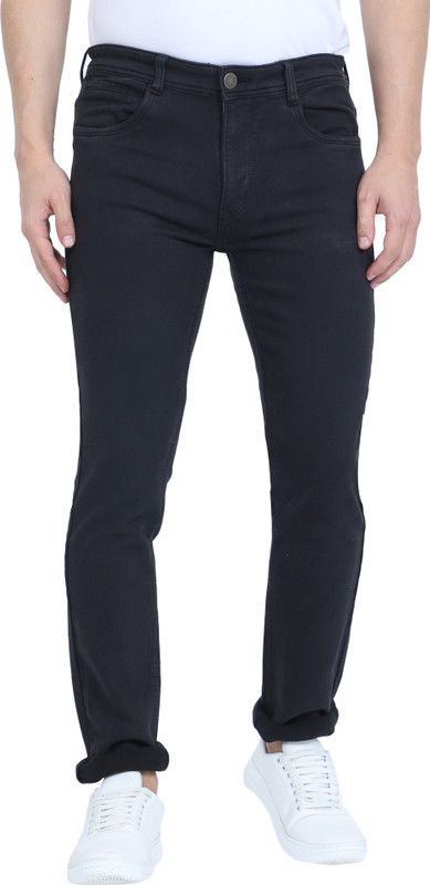 Men Tapered Fit Mid Rise Blue Jeans