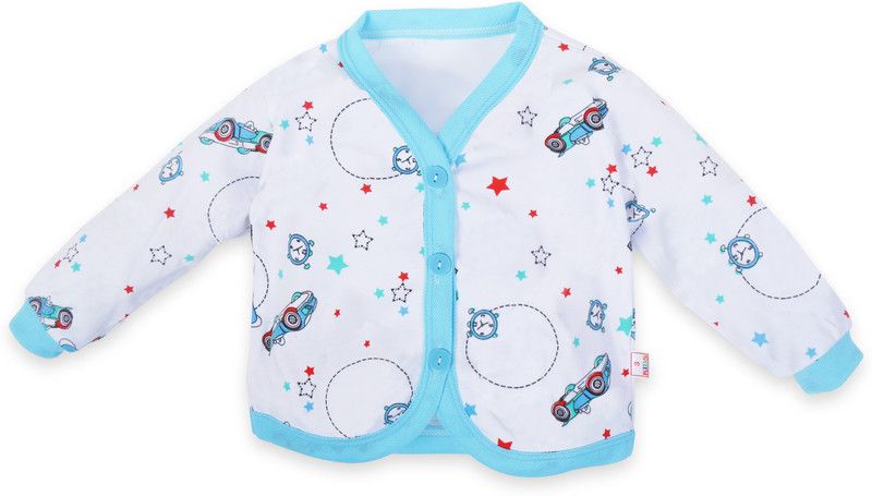 Baby Boys & Baby Girls Printed Cotton Blend T Shirt  (Multicolor, Pack of 1)