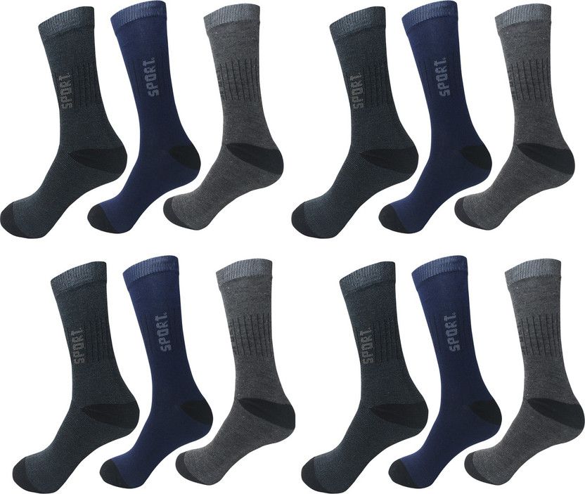 Men & Women Solid Calf Length  (Pack of 12)