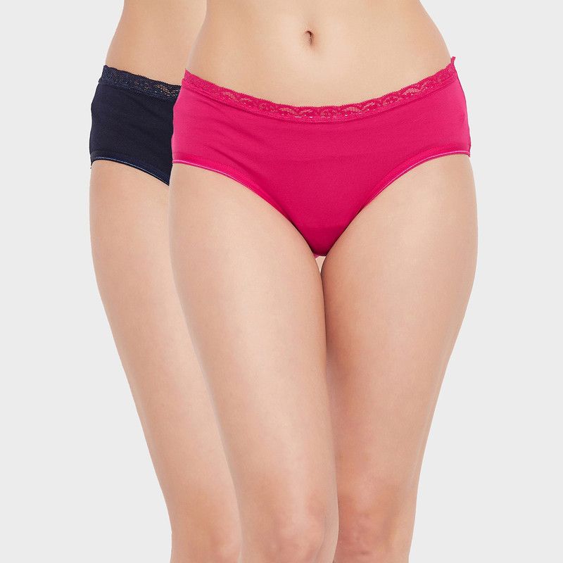 Pack of 2 Women Hipster Pink, Blue Panty