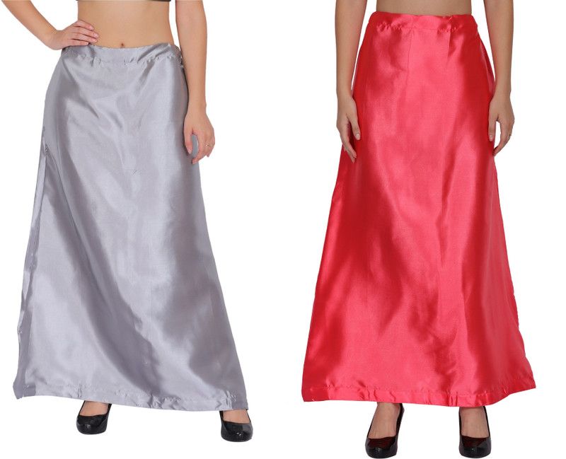 WO AI NI PT01-PT30-Grey-TomatoRed Satin Blend Petticoat  (Free)