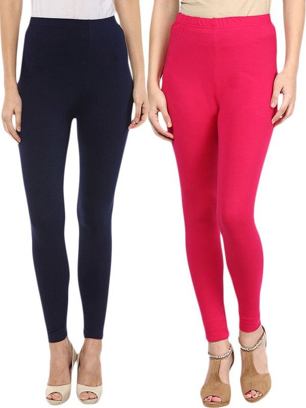 LILORIINI Ankle Length Ethnic Wear Legging  (Dark Blue, Solid)