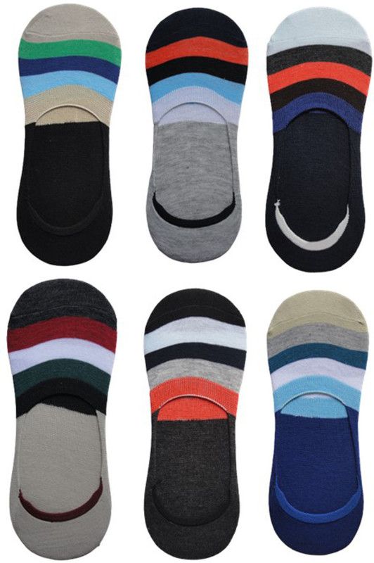 Unisex Striped Peds/Footie/No-Show  (Pack of 6)