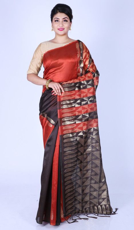 Printed Bollywood Art Silk Saree  (Red)