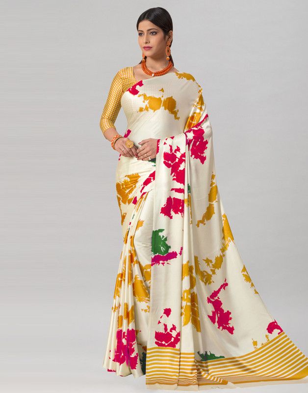 Fashion Satin Saree  (Multicolor)