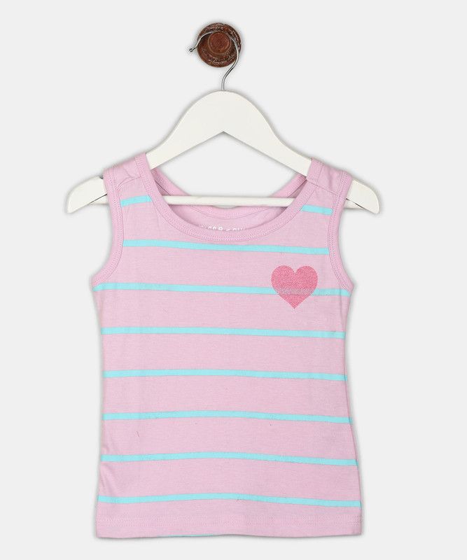 Vest For Girls Pure Cotton  (Pink, Pack of 1)