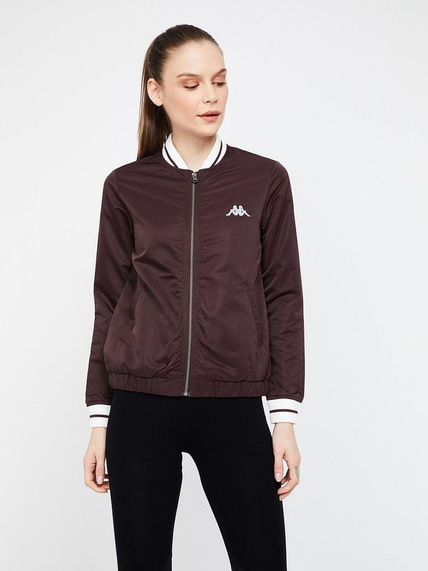 Women Solid Varsity Jacket