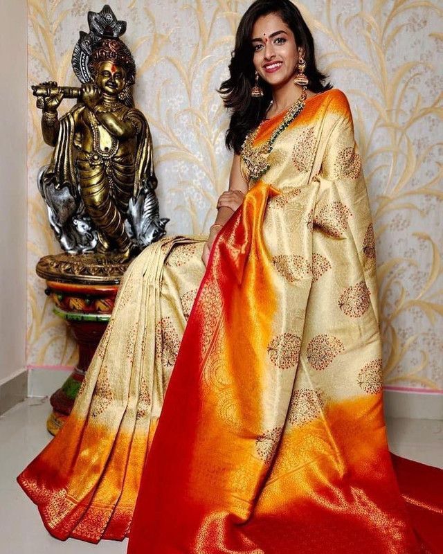 Bollywood Pure Cotton Saree  (Multicolor)