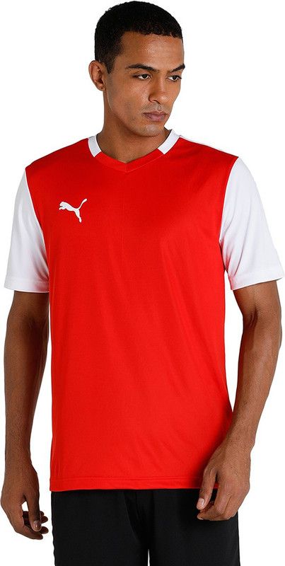 CR Team Tee III Men Colorblock V Neck Polyester White T-Shirt