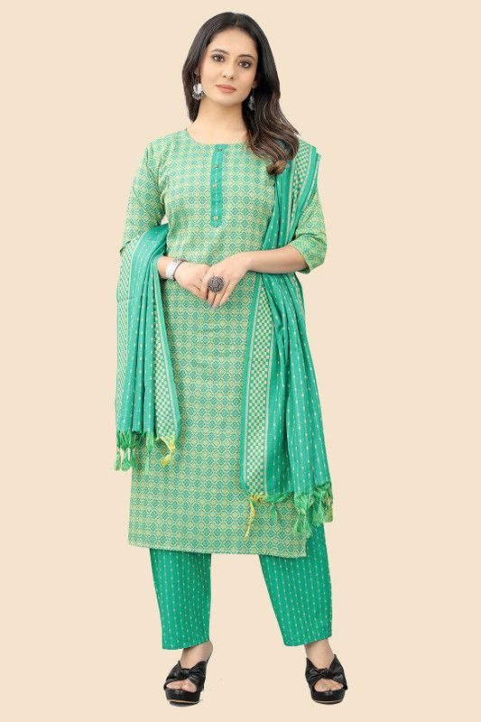 NoseQueen Woven Kurta, Palazzo & Dupatta Set