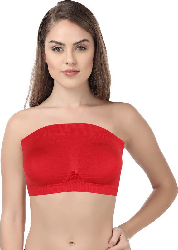 Women Training/Beginners Non Padded Bra  (Red)