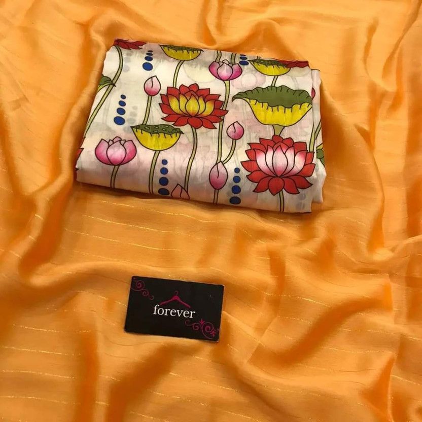 Printed, Woven Banarasi Jacquard Saree  (Mustard)