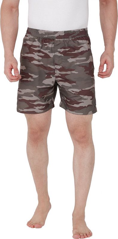 Printed Men Brown Boxer Shorts