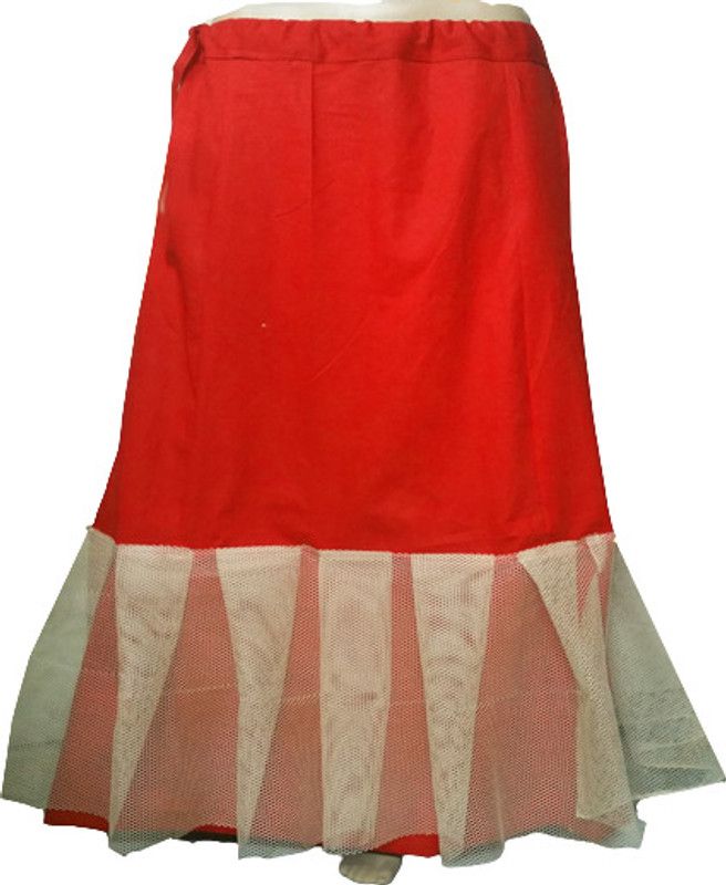 RSB-CAN-CAN PETTICOAT RED-46 Cotton Silk Petticoat  (4XL)