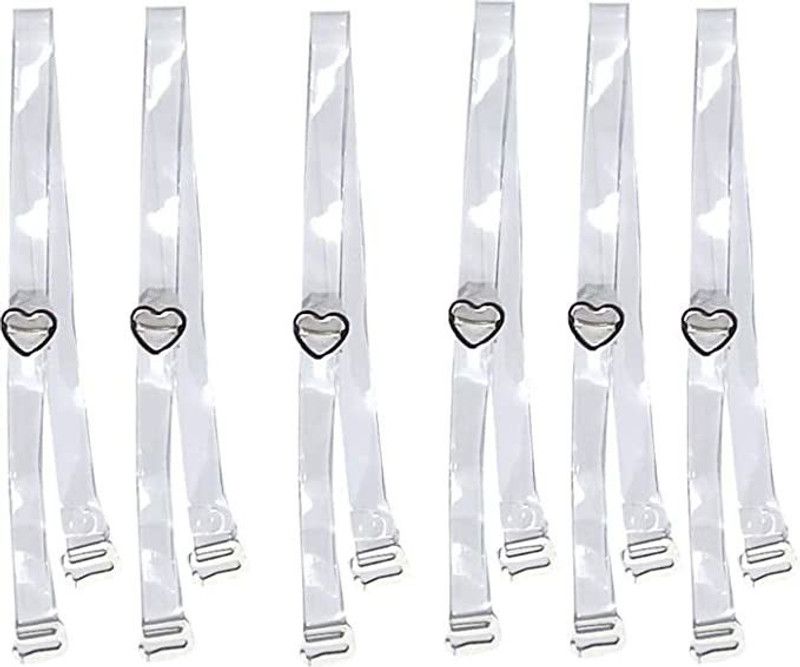 Boldnyoung Invisible Clear Bra Strap Non-Slip Adjustable Bra Strap Soft 3 Pair Strap Extender  (Clear Pack of 3)
