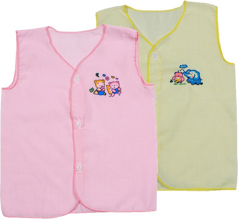 Vest For Boys Cotton Blend  (Multicolor, Pack of 2)