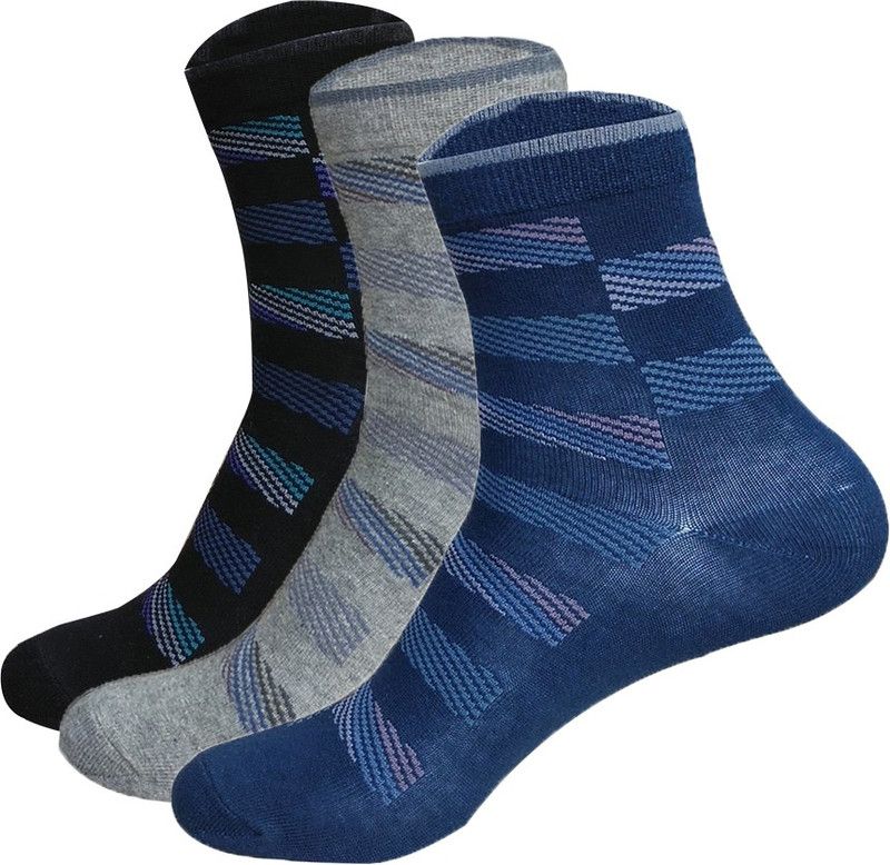 Men Self Design Calf Length  (Pack of 3)