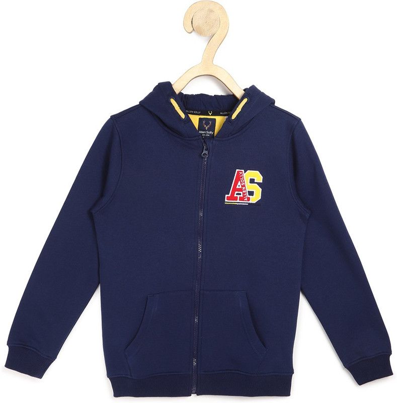 Boys Full Sleeve Embroidered Hooded Sweatshirt