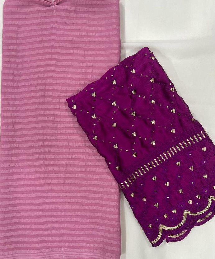 Self Design Berhampuri Georgette Saree  (Multicolor)