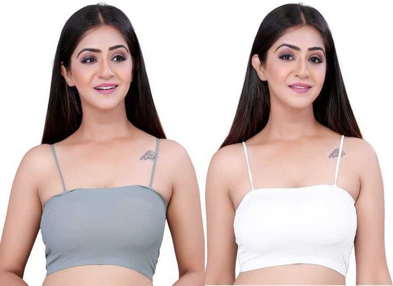 Pack of 2 Women Push-up Lightly Padded Bra  (White, Grey)