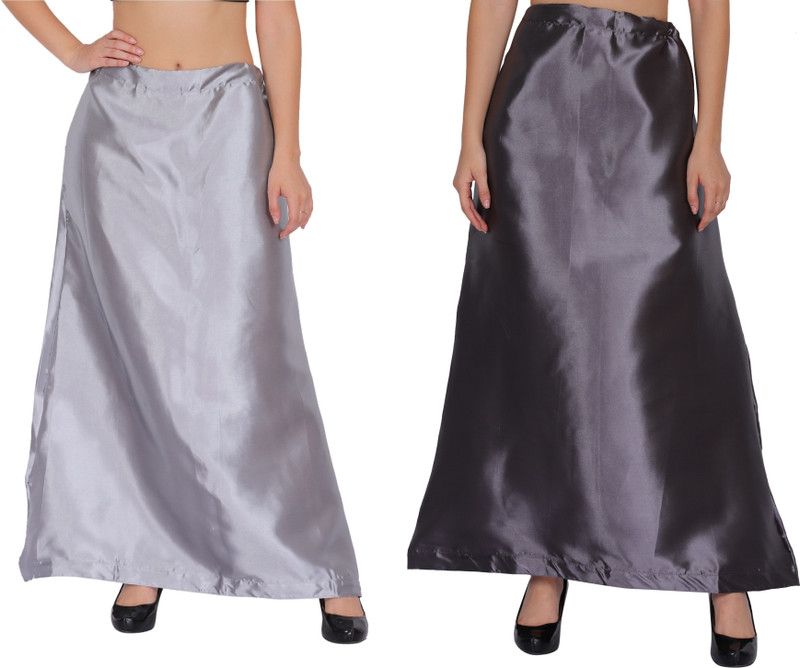 WO AI NI PT01-PT24-Grey-DarkGrey Satin Blend Petticoat  (Free)