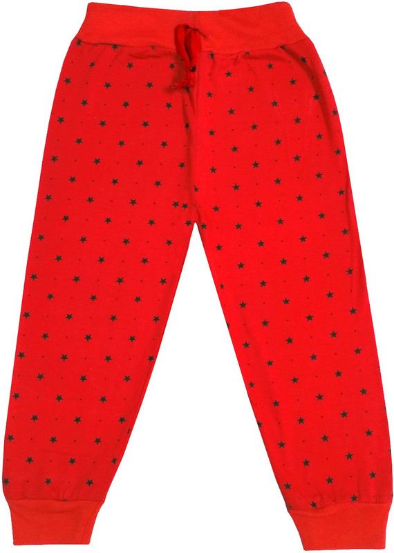 Capri For Girls Casual Printed Pure Cotton  (Red Pack of 1)
