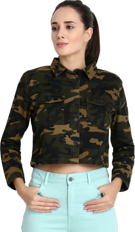 Women Graphic Print Denim Jacket