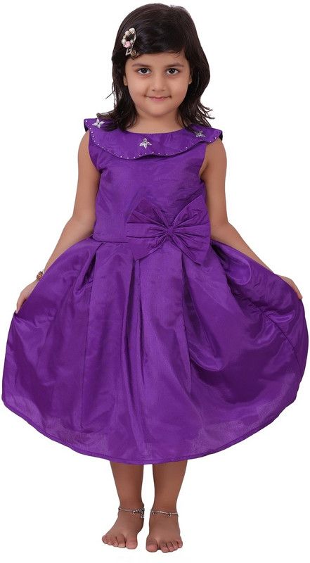 Disney Princess Girls Below Knee Festive/Wedding Dress  (Purple, Sleeveless)