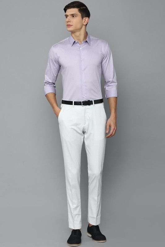 ATHWORK Men Super Slim Fit Printed Spread Collar Formal Shirt