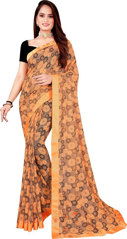 Daily Wear Lycra Blend Saree  (Multicolor)