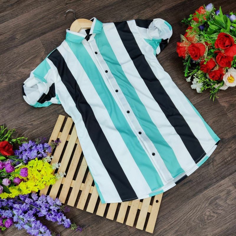 Men Self Design Formal Blue Shirt