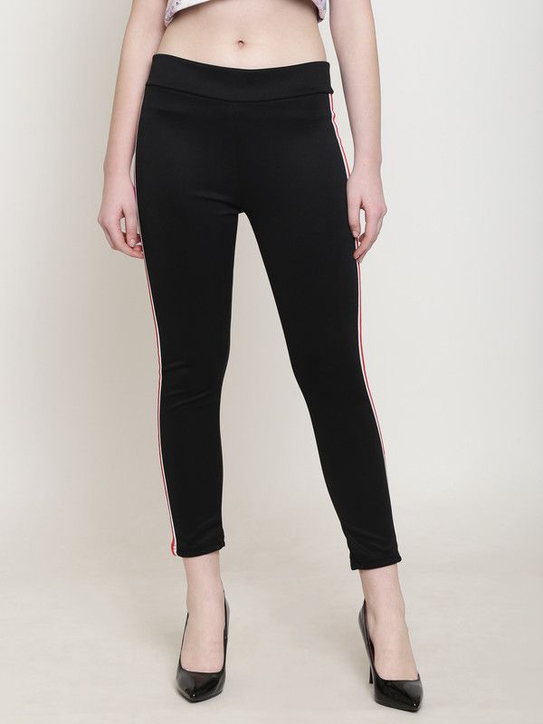 Ds Fashion Ankle Length Western Wear Legging  (Black, Striped)