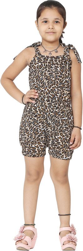 Printed Girls Jumpsuit