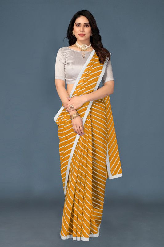 Digital Print Bollywood Georgette Saree  (Yellow)