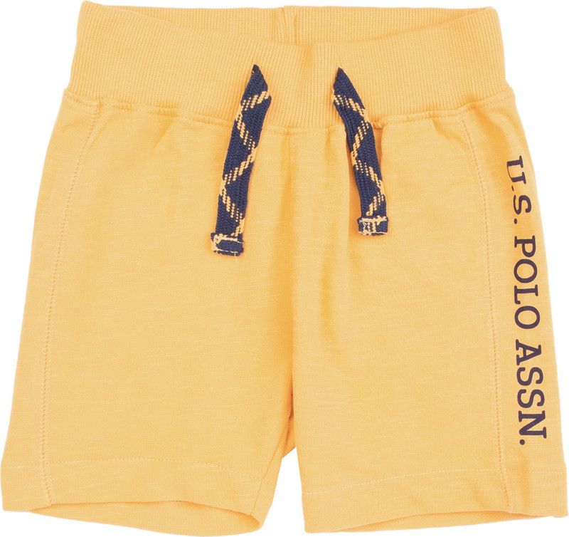 Short For Boys Casual Solid Cotton Blend  (Yellow, Pack of 1)