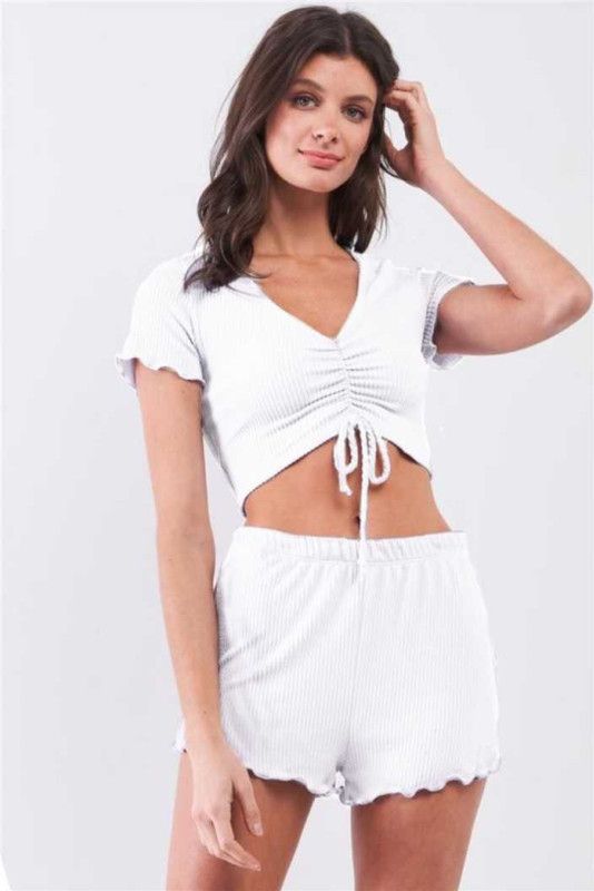 Women Two Piece Dress White Dress