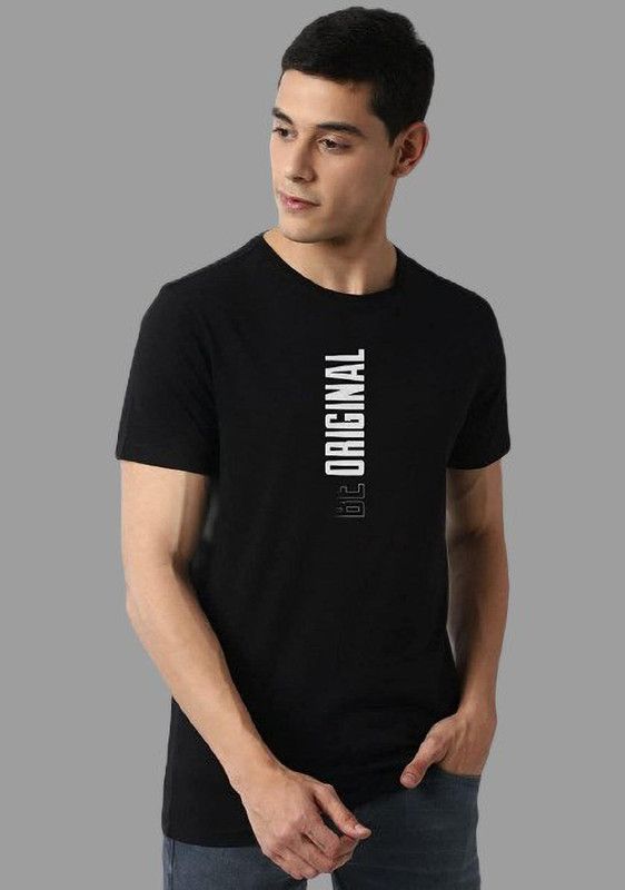Cotton Round Neck Remember The Name Printed Regular Fit T-Shirt Men Printed Round Neck Cotton Blend Black T-Shirt