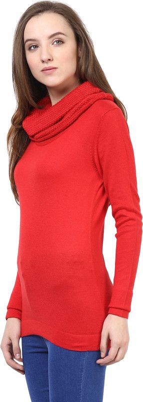 RARE Turtle Neck Solid Women Pullover