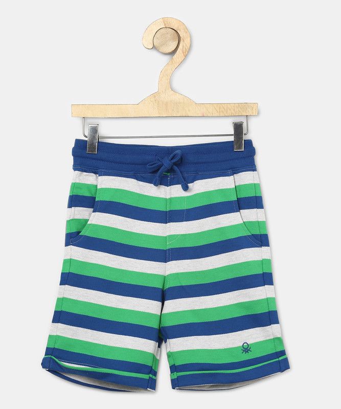 Short For Boys Casual Striped Cotton Blend  (Multicolor, Pack of 1)