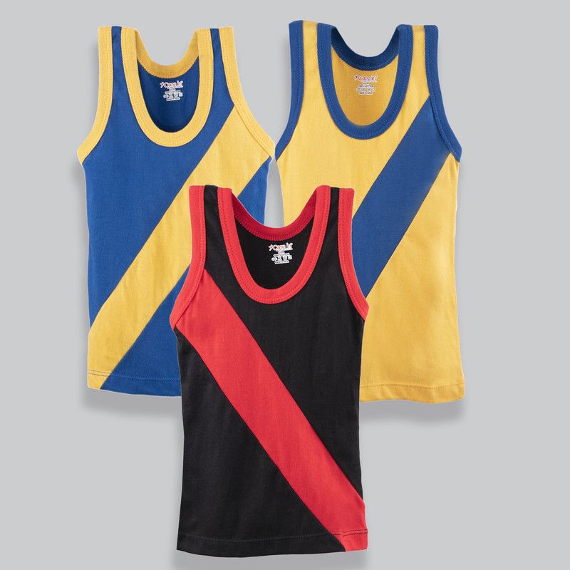 Vest For Boys & Girls Cotton Blend  (Multicolor, Pack of 2)