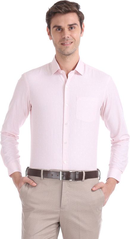 Men Super Slim Fit Polka Print Spread Collar Formal Shirt
