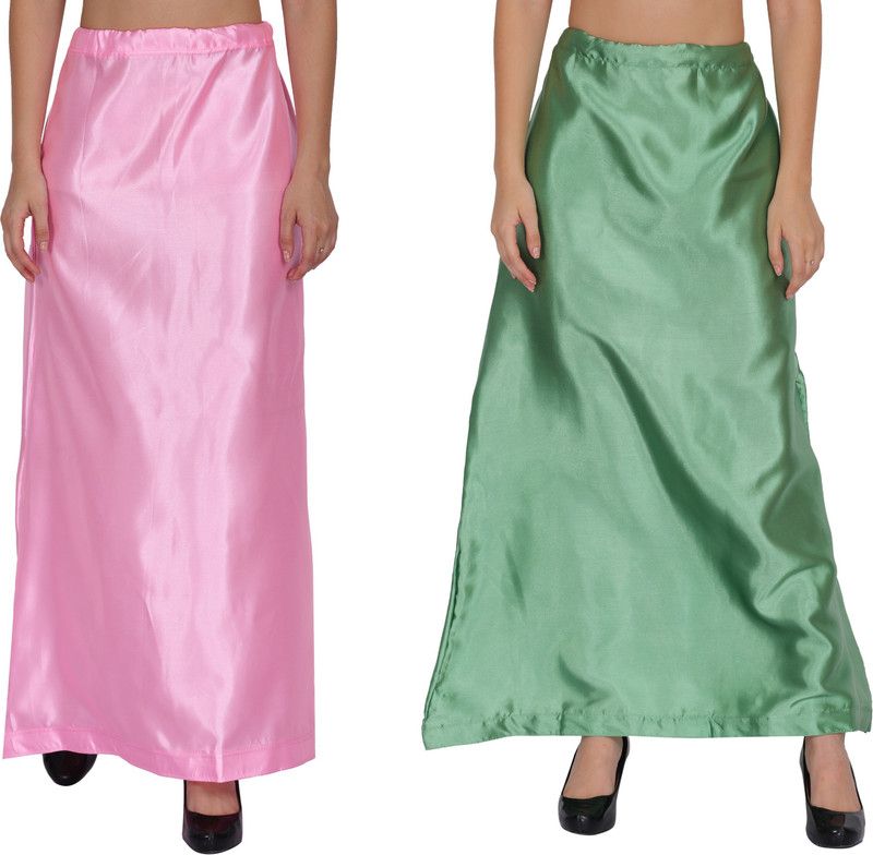 WO AI NI PT03-PT11-BabyPink-IceGreen Satin Blend Petticoat  (Free)