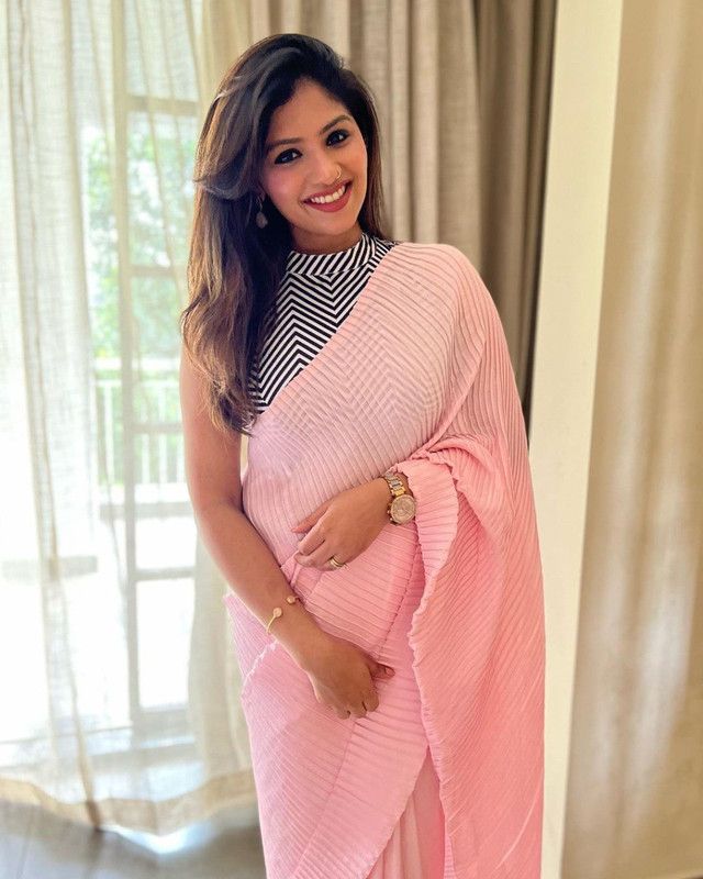 Solid Fashion Satin Saree  (Pink)