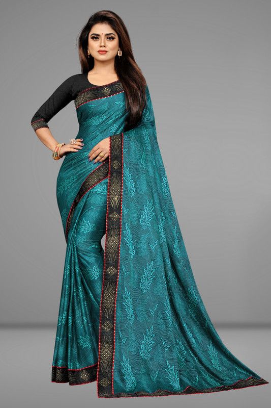 Self Design Daily Wear Lycra Blend, Jacquard Saree  (Blue)
