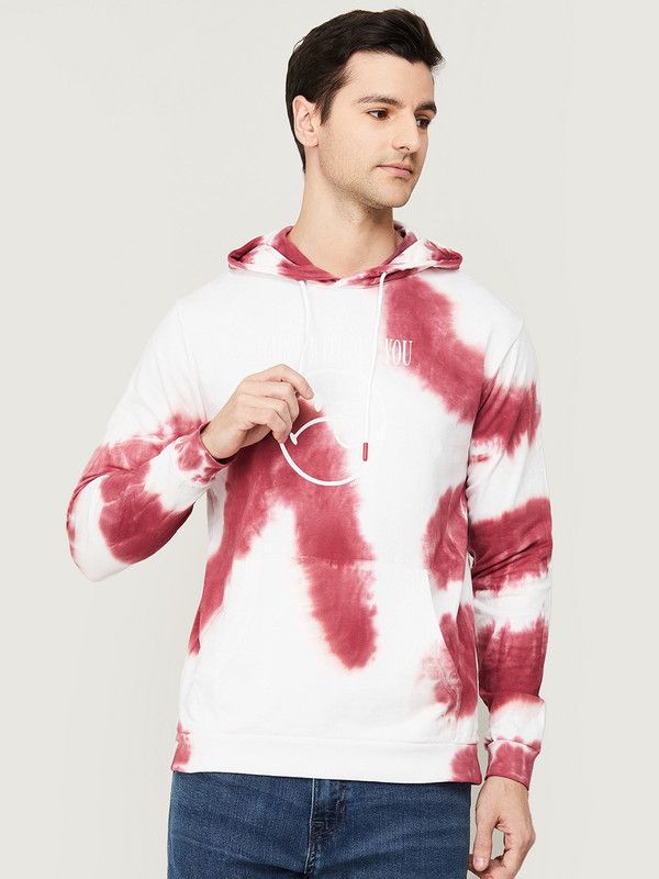 Men Full Sleeve Dyed Reversible Hooded Sweatshirt