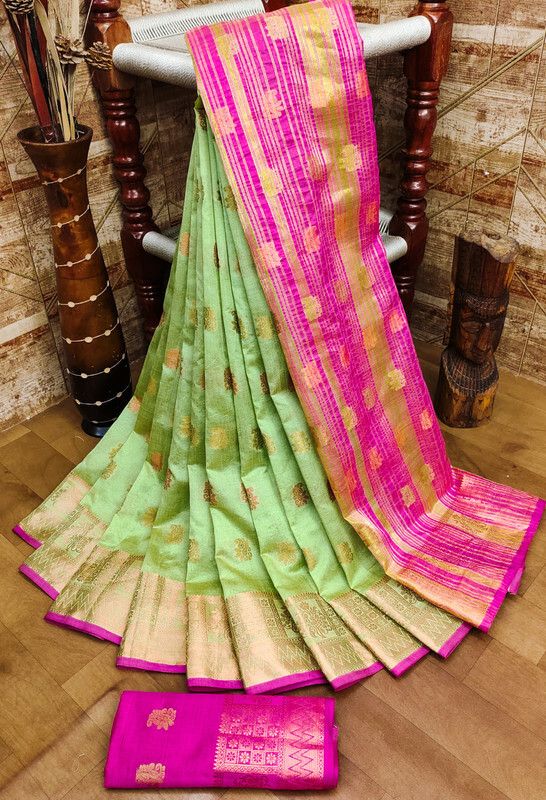 Woven Assam Silk Cotton Silk Saree  (Multicolor)