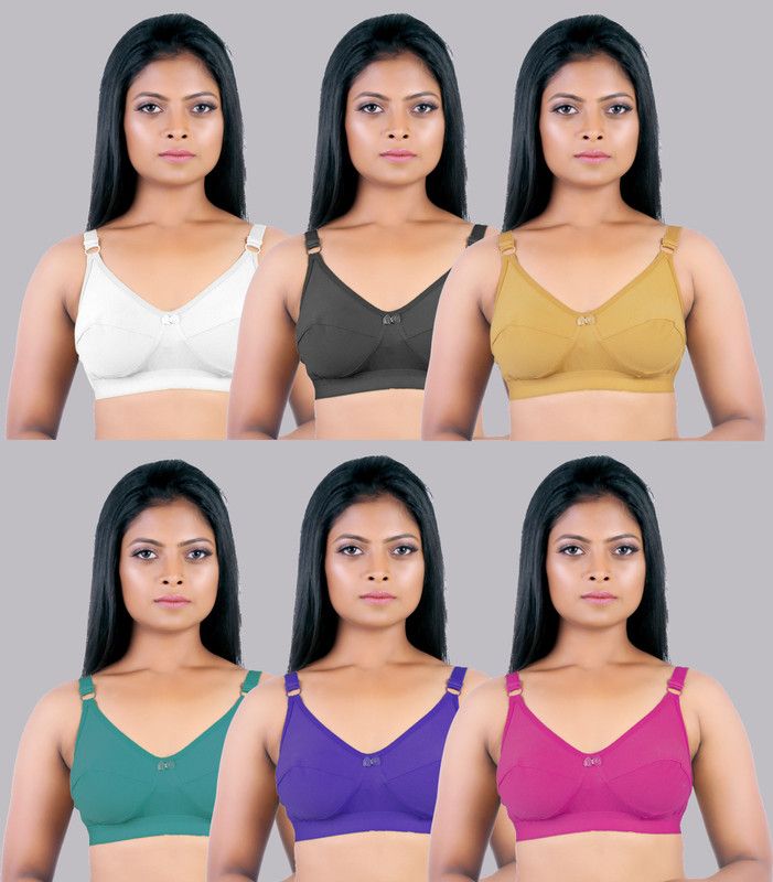 Pack of 6 Women Minimizer Non Padded Bra  (Multicolor)