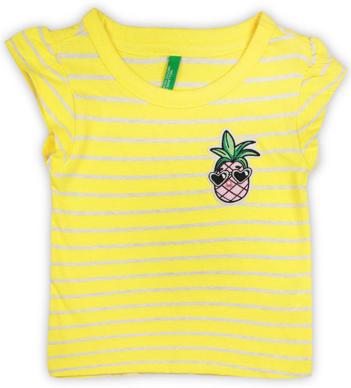Girls Casual Cotton Top  (Yellow, Pack of 1)